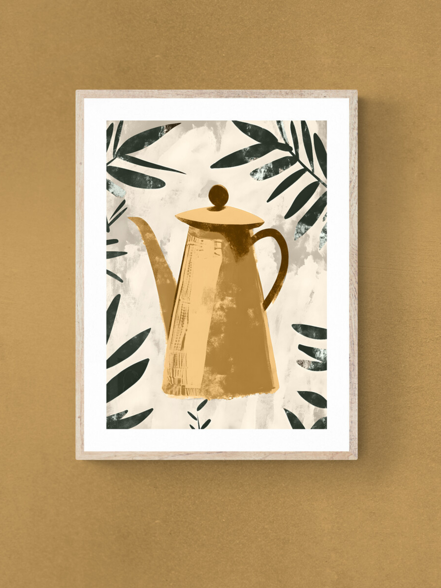 kitchen art print, yellows, india yellow