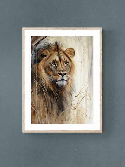 Leader,lion print, blues, de nimes