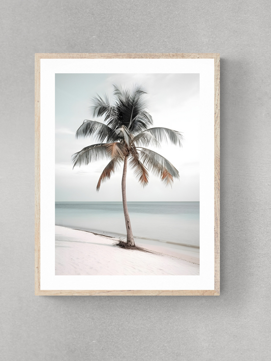 palm tree art, whites, blackened