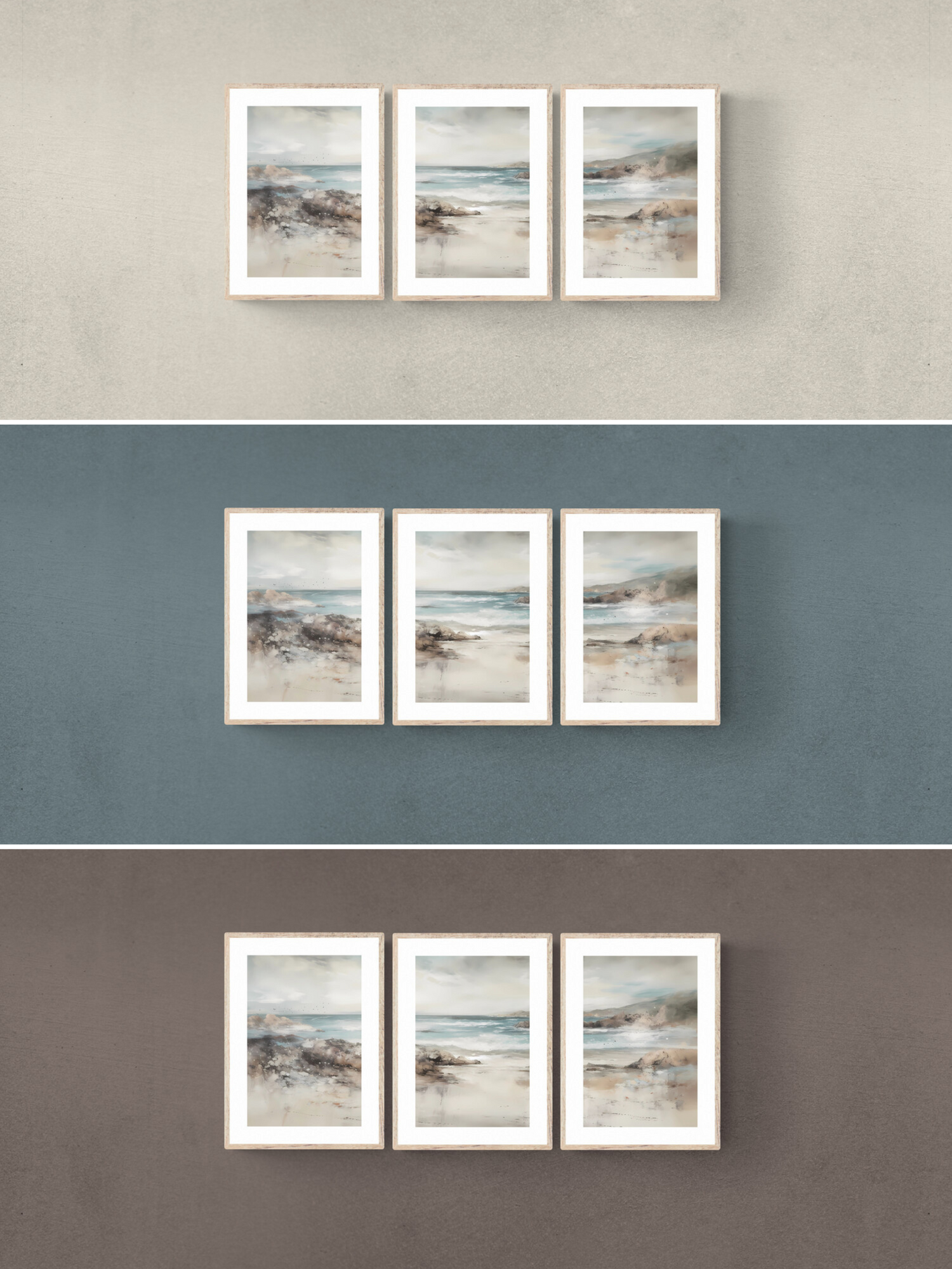 oceanscape, farrow & ball, wall colours, blue wall, beige wall, brown wall, 